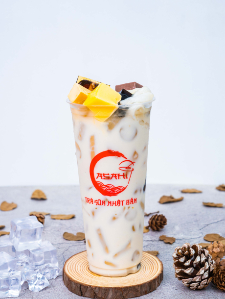 Trà Sữa Gạo Rang Asahi Full Topping