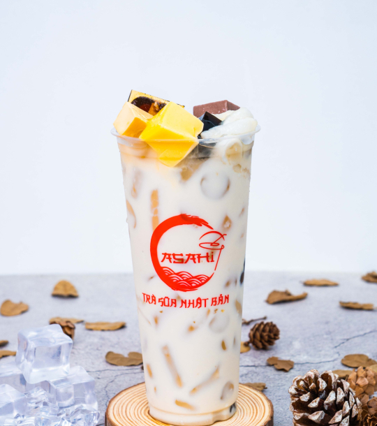 Trà Sữa Gạo Rang Asahi Full Topping